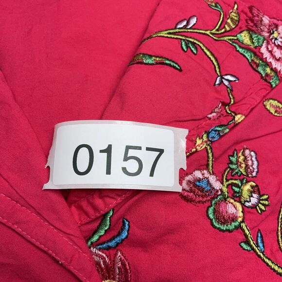 Vtg Johnny Was BIYA Cotton S Floral Embroidered Flowers Jacket Blazer Top - Picture 11 of 11